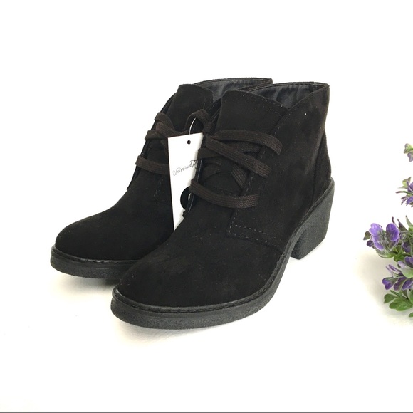 NWT Universal Thread Lucia Black Lace Up Bootie - Picture 3 of 8